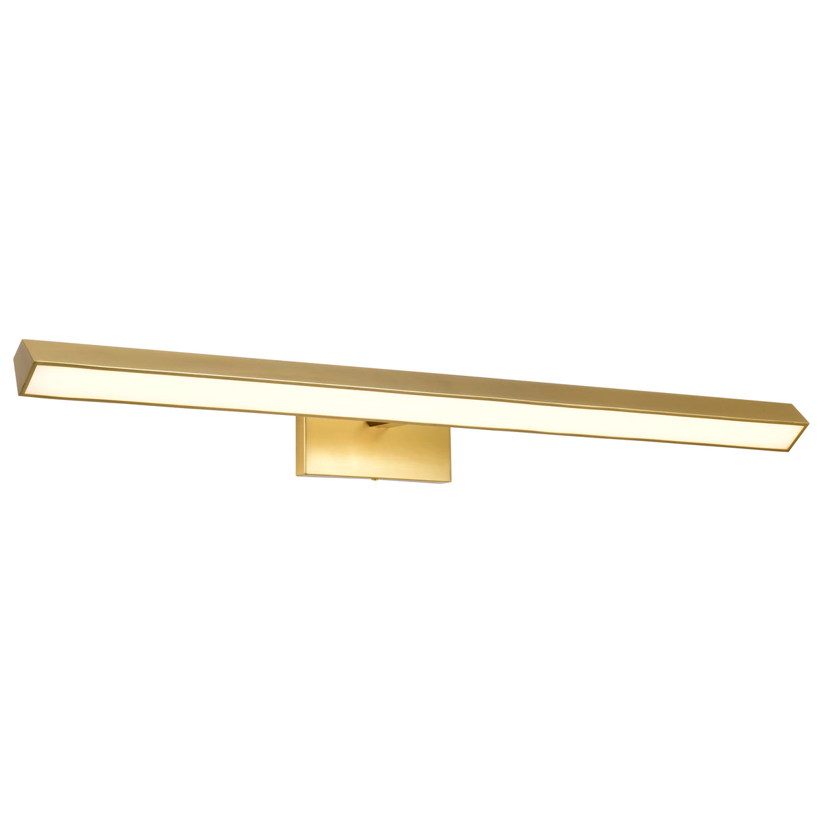 Mila - 3 Foot LED Picture Light - 3 CCT Selectable - Vintage Brass Finish - Acrylic Lens