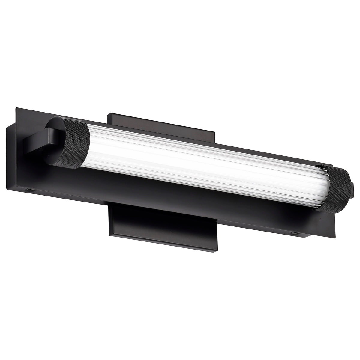 Larissa - 14 Inch LED Vanity - 3000K CCT - Black Finish - Opaque Glass