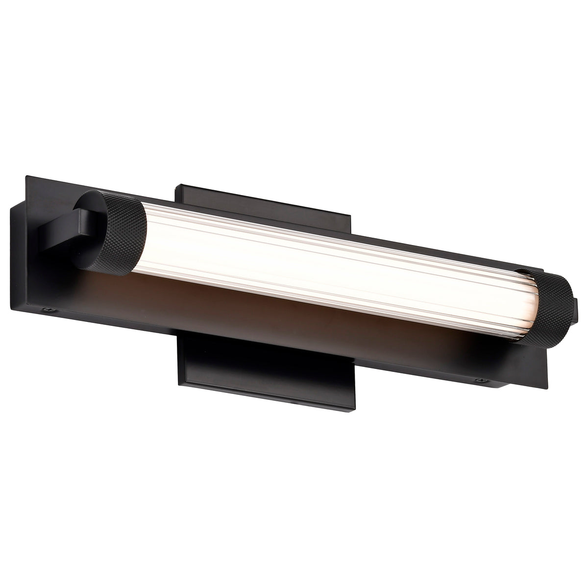 Larissa - 14 Inch LED Vanity - 3000K CCT - Black Finish - Opaque Glass
