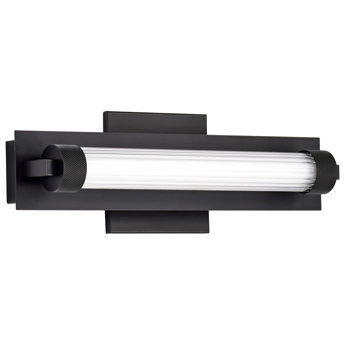 Larissa - 14 Inch LED Vanity - 3000K CCT - Black Finish - Opaque Glass