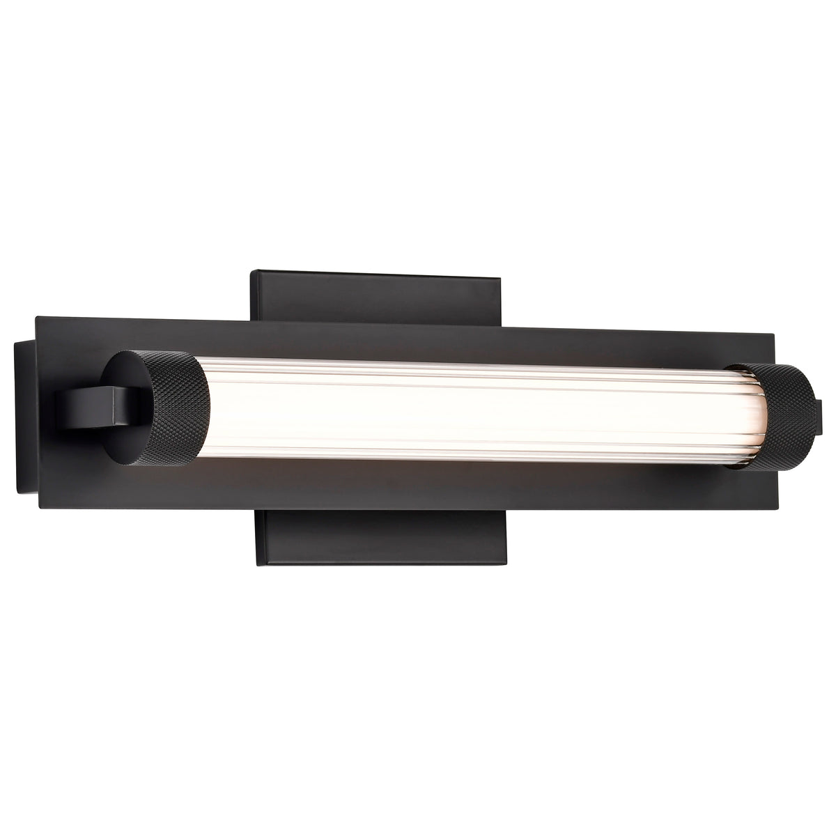 Larissa - 14 Inch LED Vanity - 3000K CCT - Black Finish - Opaque Glass