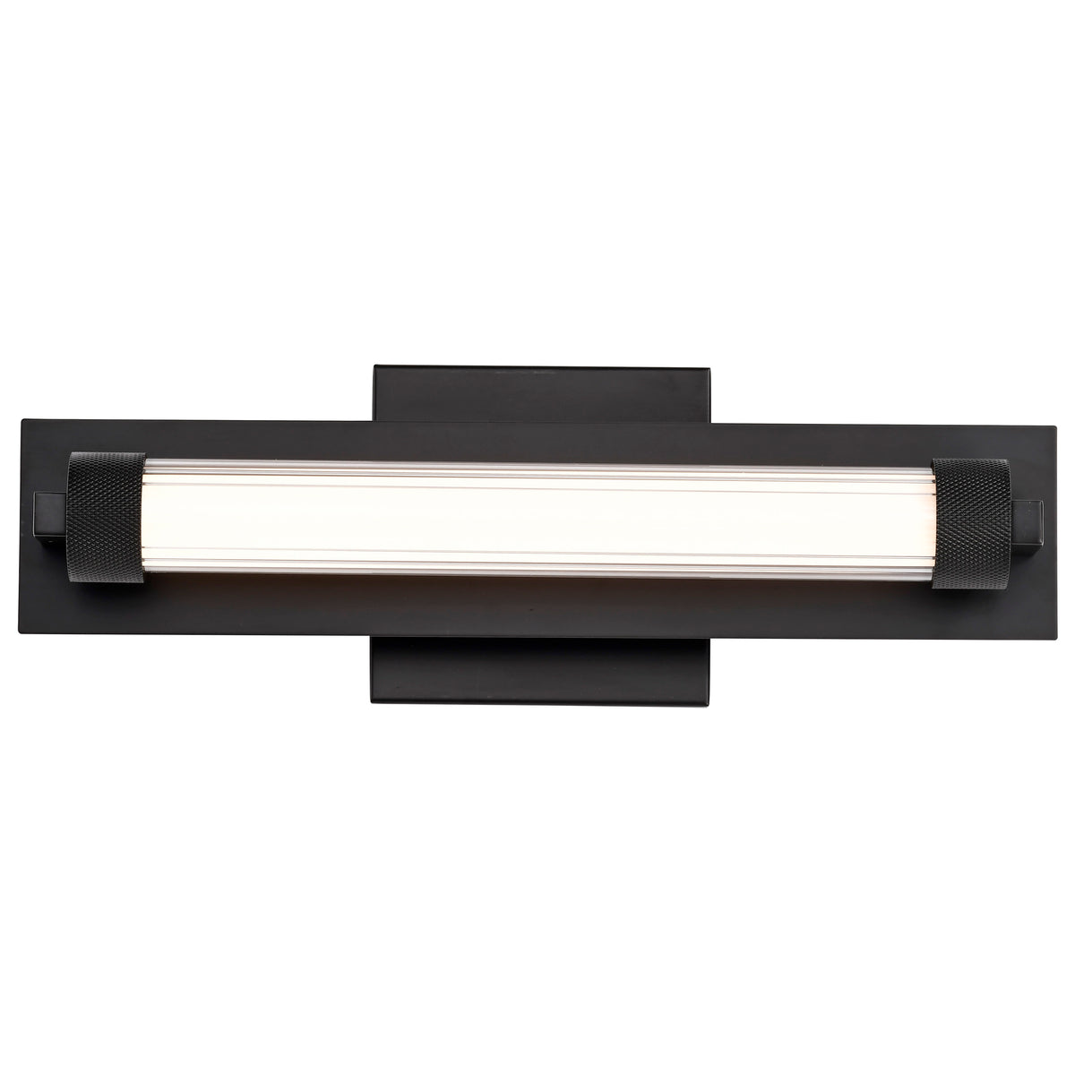 Larissa - 14 Inch LED Vanity - 3000K CCT - Black Finish - Opaque Glass