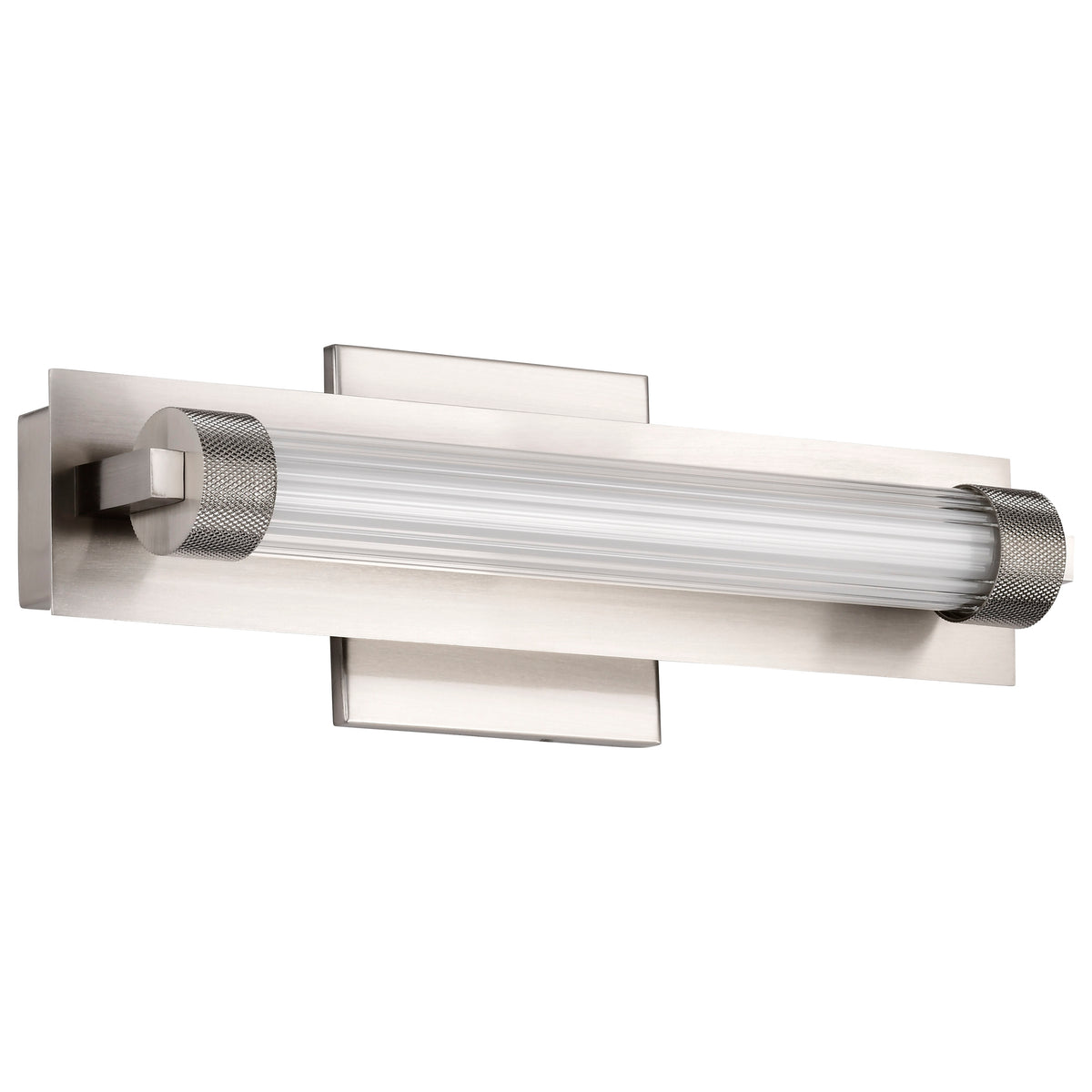 Larissa - 14 Inch LED Vanity - 3000K - Brushed Nickel Finish - Opaque Glass