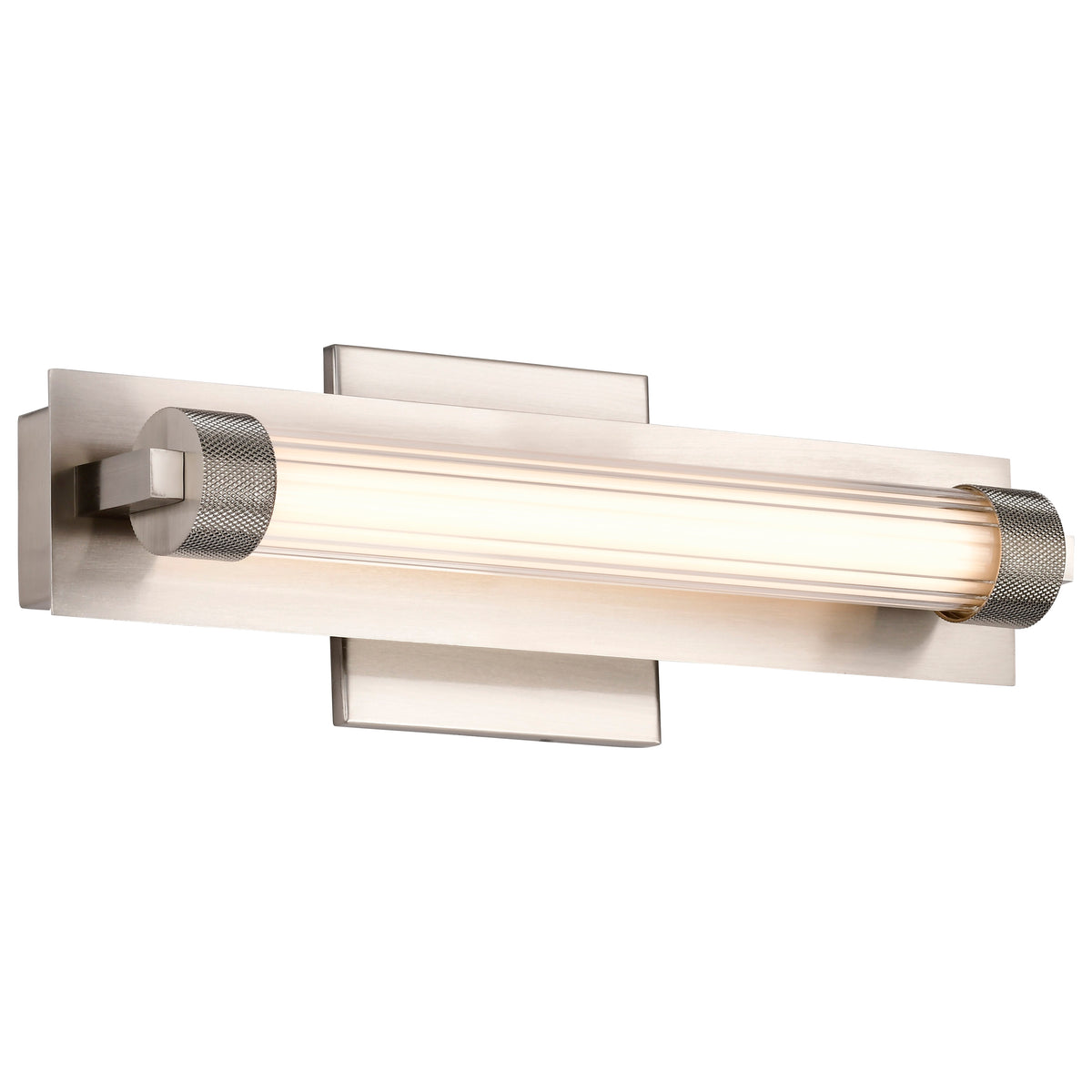 Larissa - 14 Inch LED Vanity - 3000K CCT - Brushed Nickel Finish - Opaque Glass