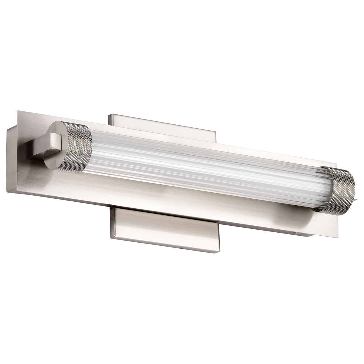 Larissa - 14 Inch LED Vanity - 3000K CCT - Brushed Nickel Finish - Opaque Glass