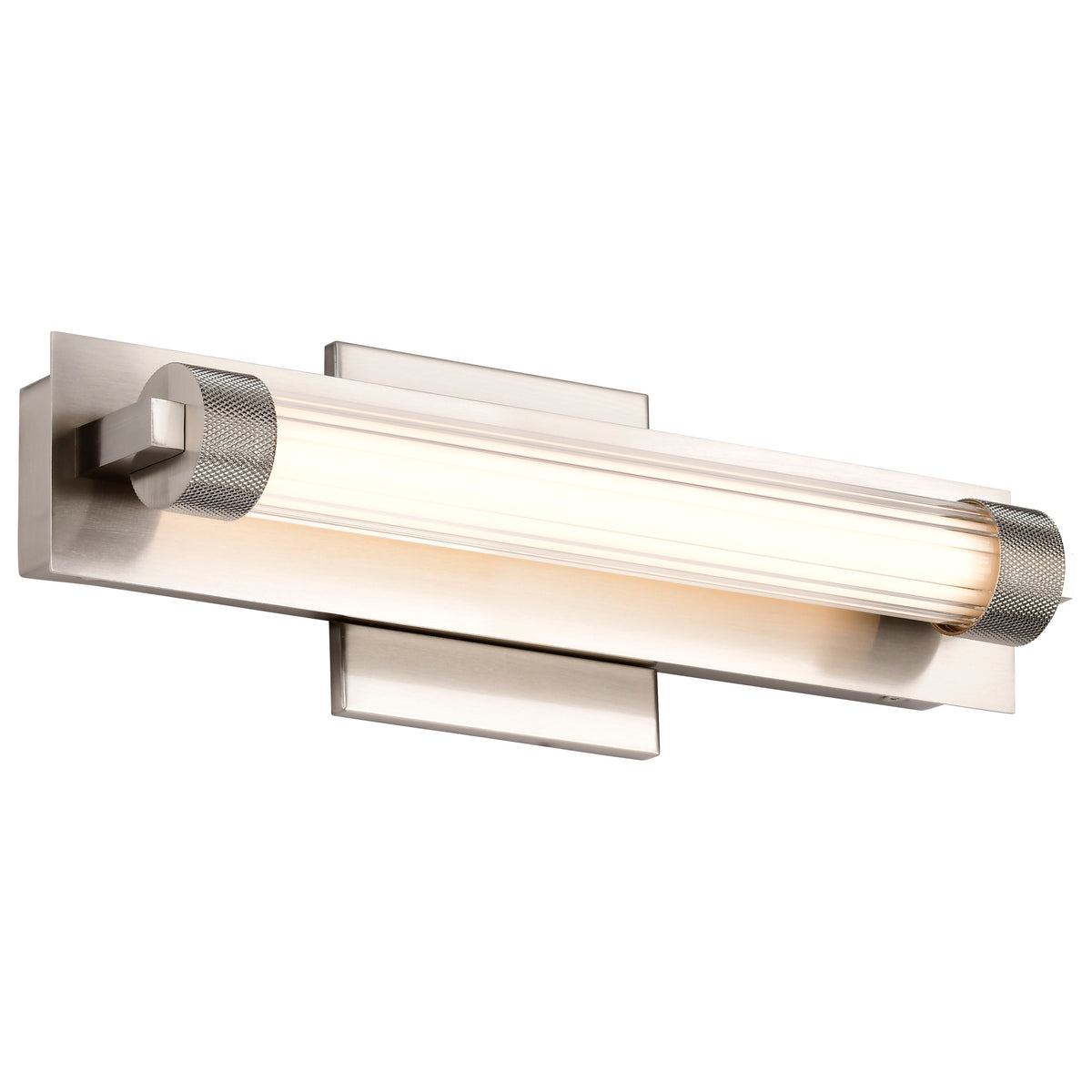 Larissa - 14 Inch LED Vanity - 3000K CCT - Brushed Nickel Finish - Opaque Glass