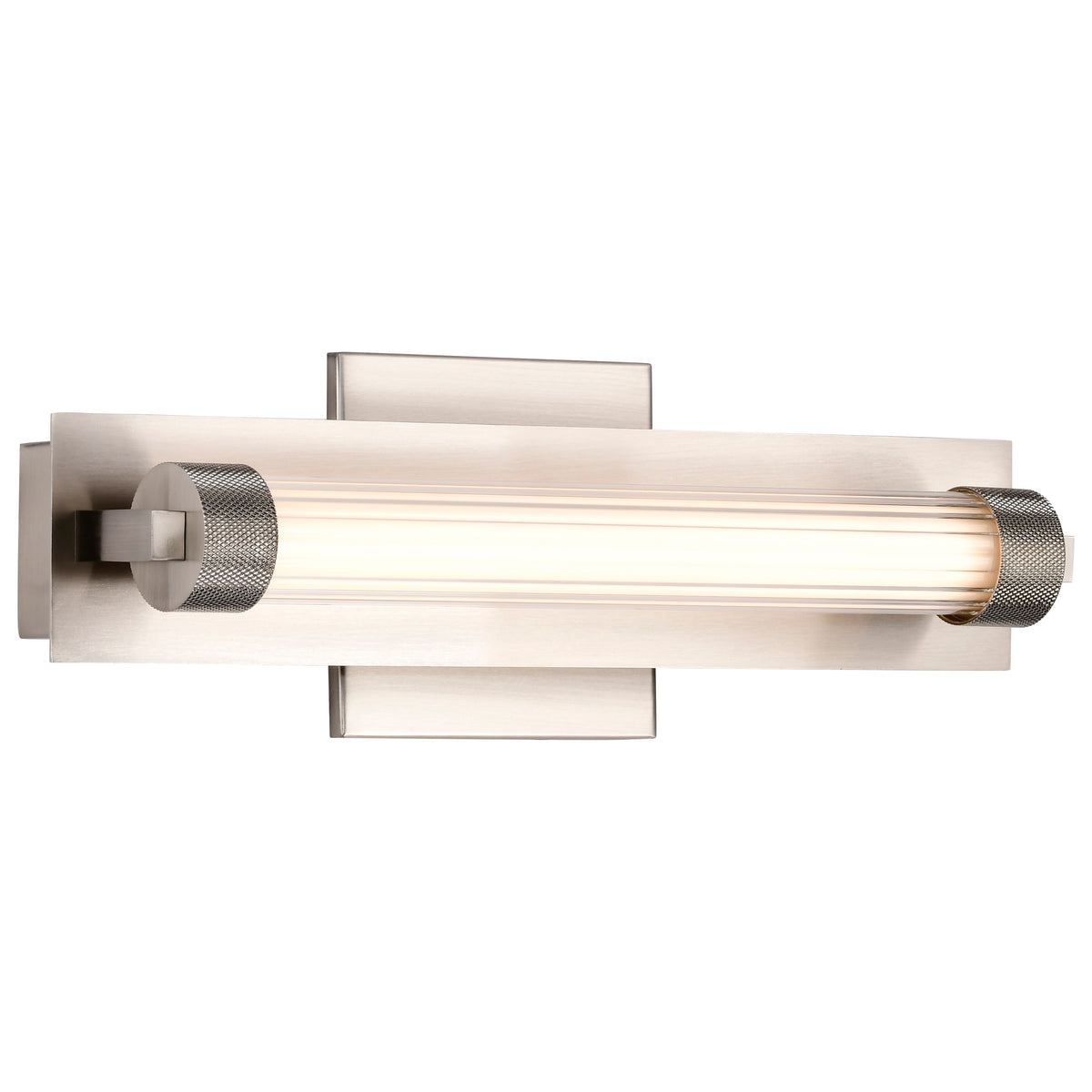 Larissa - 14 Inch LED Vanity - 3000K CCT - Brushed Nickel Finish - Opaque Glass