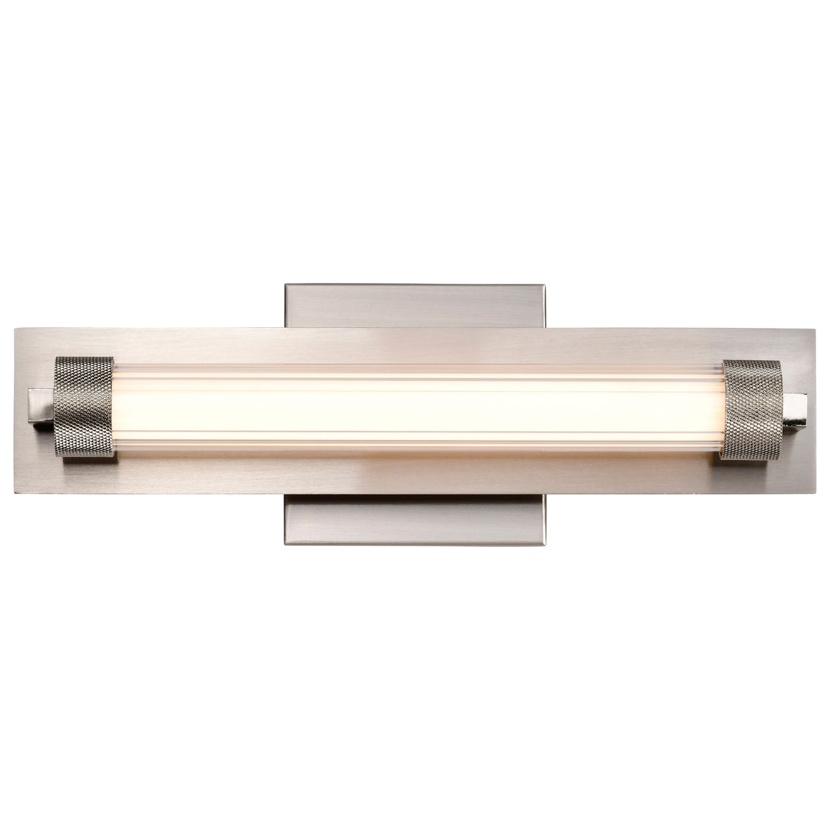 Larissa - 14 Inch LED Vanity - 3000K CCT - Brushed Nickel Finish - Opaque Glass