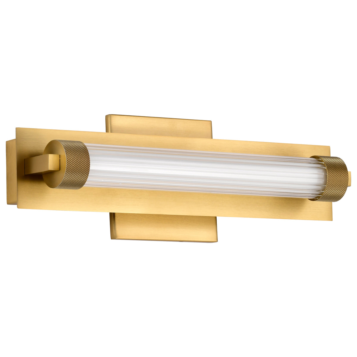 Larissa - 14 Inch LED Vanity - 3000K - Vintage Brass Finish - Opaque Glass product image