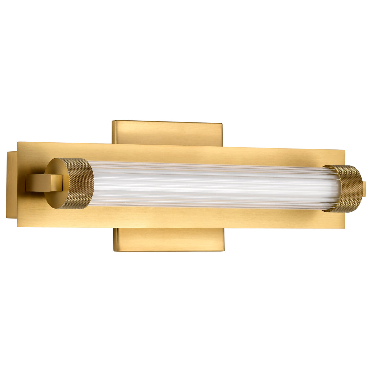 Larissa - 14 Inch LED Vanity - 3000K CCT - Vintage Brass Finish - Opaque Glass