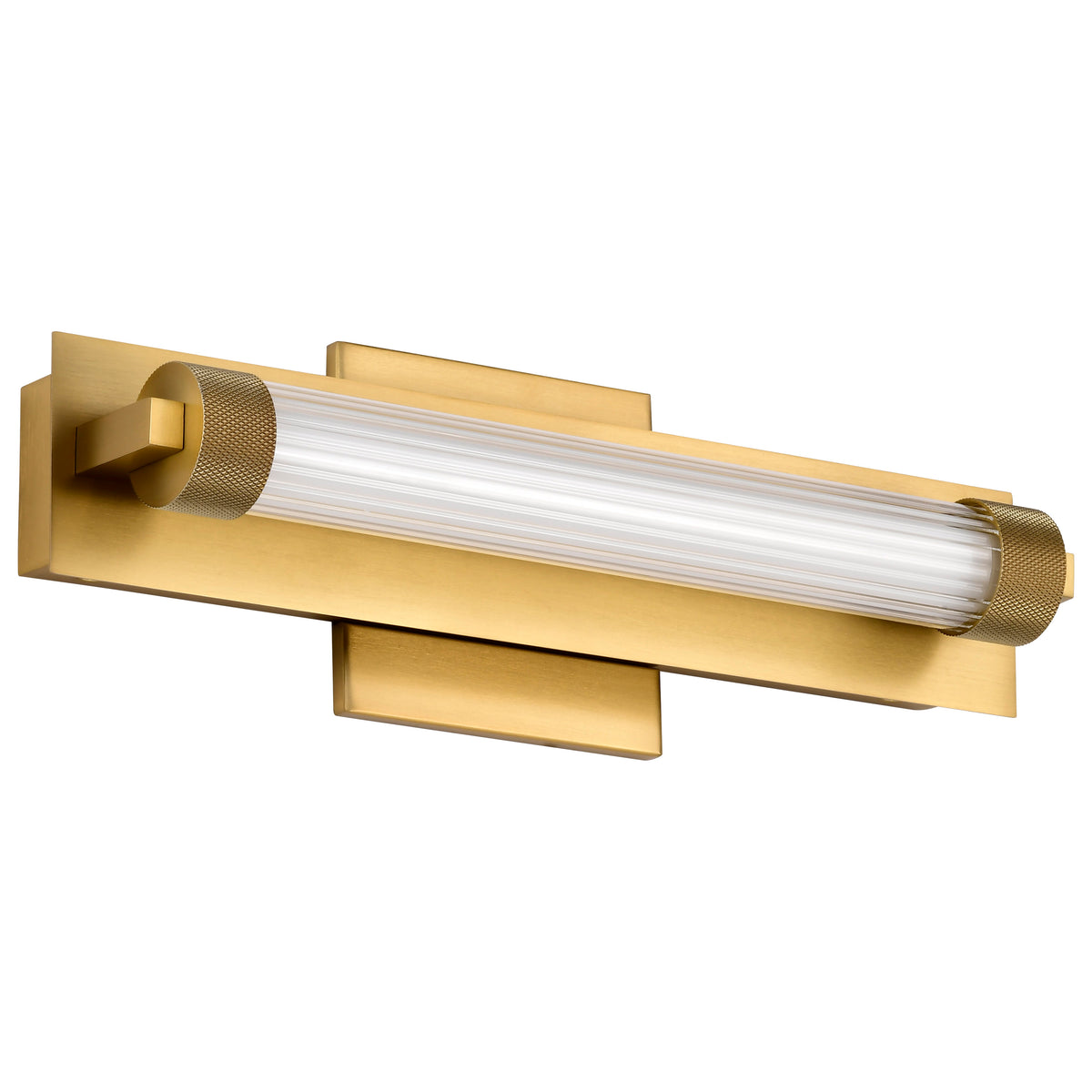 Larissa - 14 Inch LED Vanity - 3000K CCT - Vintage Brass Finish - Opaque Glass