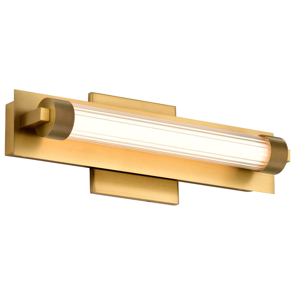 Larissa - 14 Inch LED Vanity - 3000K CCT - Vintage Brass Finish - Opaque Glass