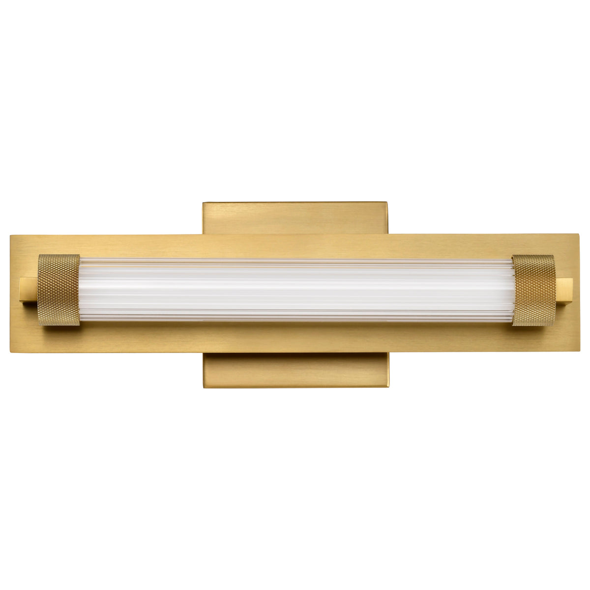 Larissa - 14 Inch LED Vanity - 3000K CCT - Vintage Brass Finish - Opaque Glass