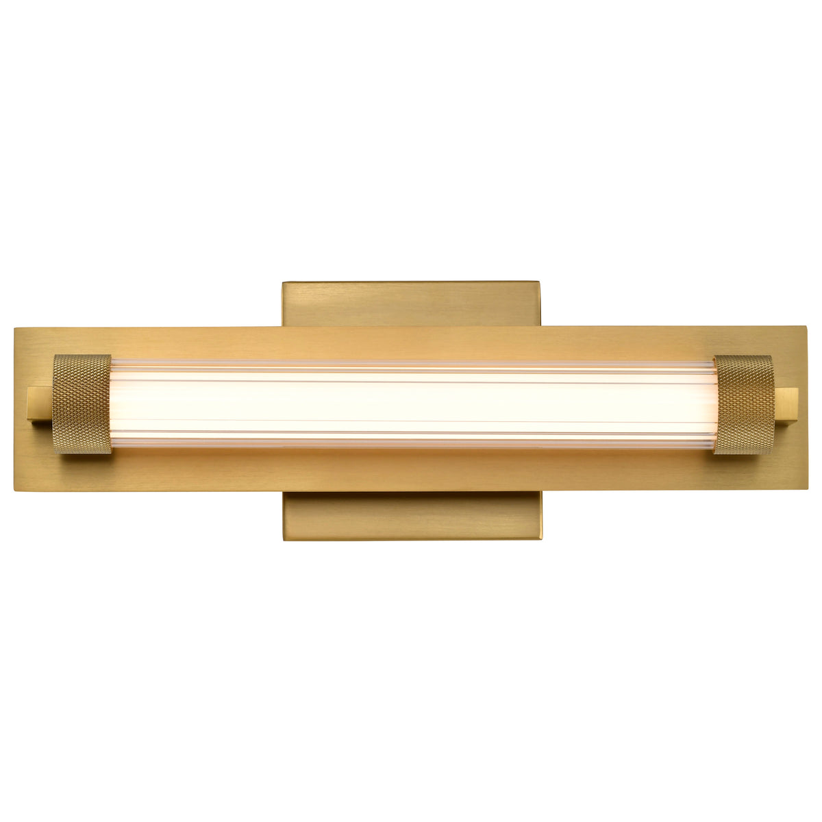 Larissa - 14 Inch LED Vanity - 3000K CCT - Vintage Brass Finish - Opaque Glass