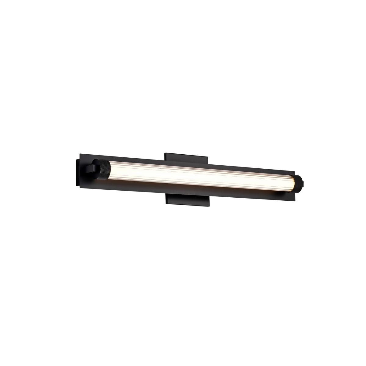 Larissa - 24 Inch LED Vanity - 3000K CCT - Black Finish - Opaque Glass