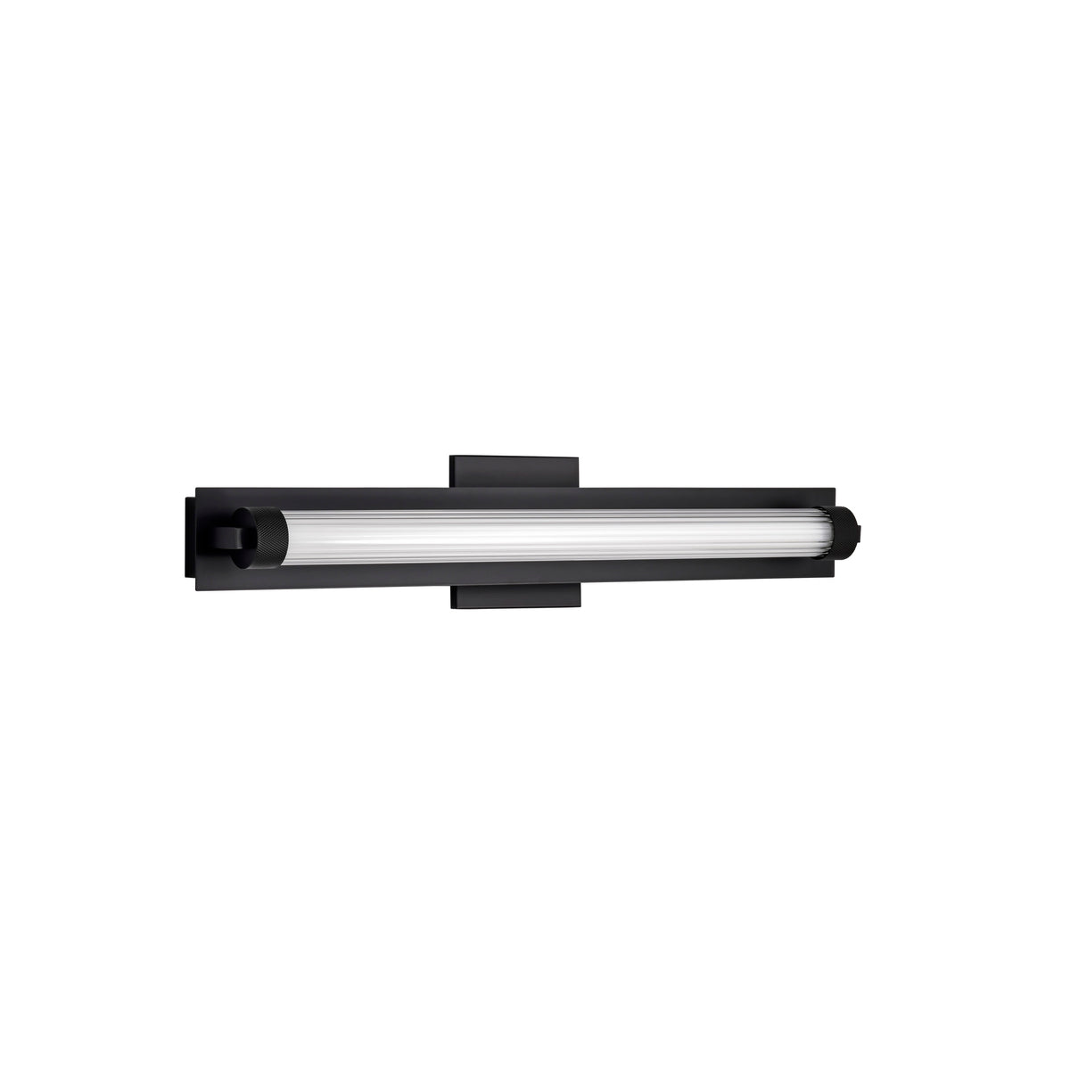 Larissa - 24 Inch LED Vanity - 3000K CCT - Black Finish - Opaque Glass