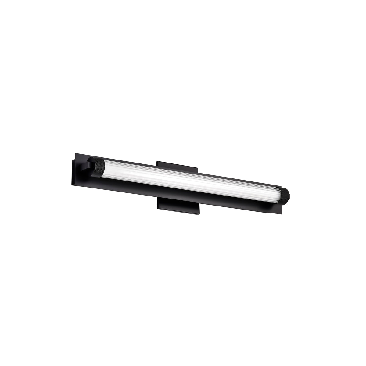 Larissa - 24 Inch LED Vanity - 3000K CCT - Black Finish - Opaque Glass