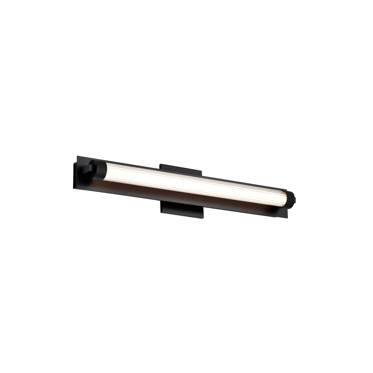 Larissa - 24 Inch LED Vanity - 3000K CCT - Black Finish - Opaque Glass