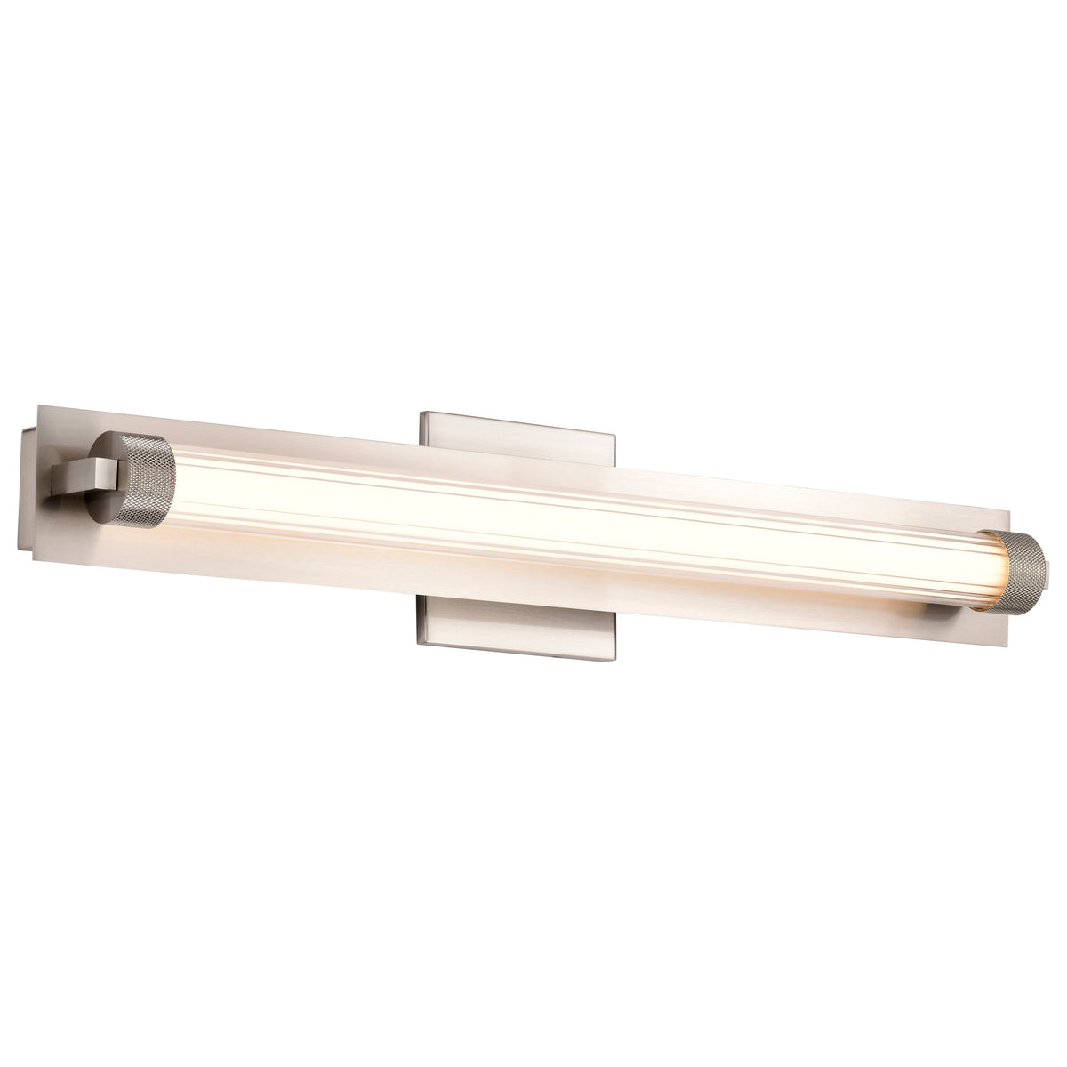 Larissa - 24 Inch LED Vanity - 3000K CCT - Brushed Nickel Finish - Opaque Glass