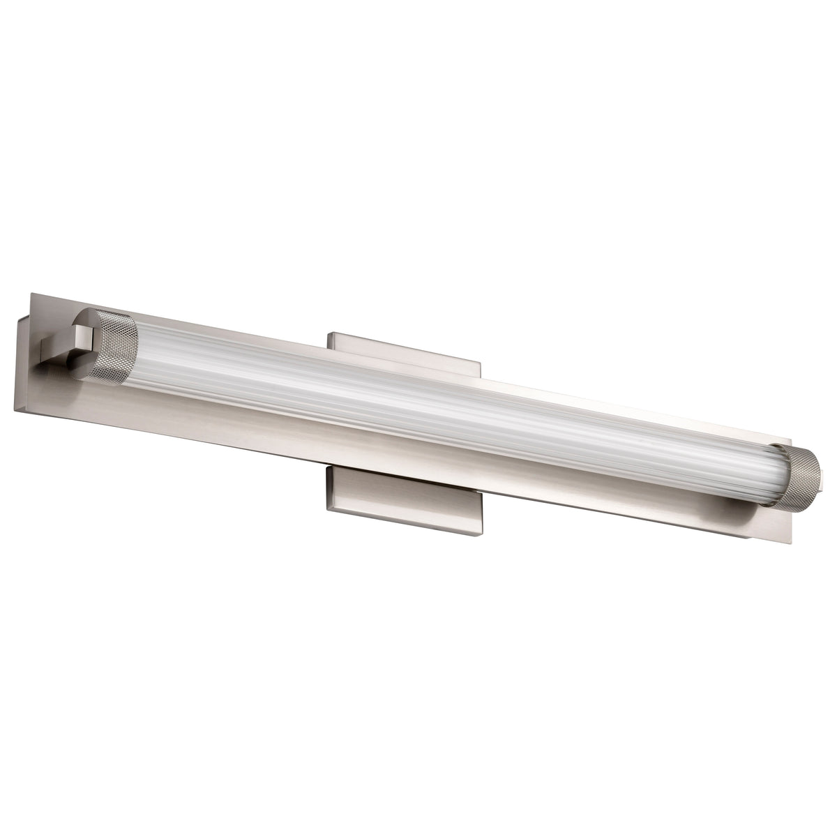 Larissa - 24 Inch LED Vanity - 3000K CCT - Brushed Nickel Finish - Opaque Glass