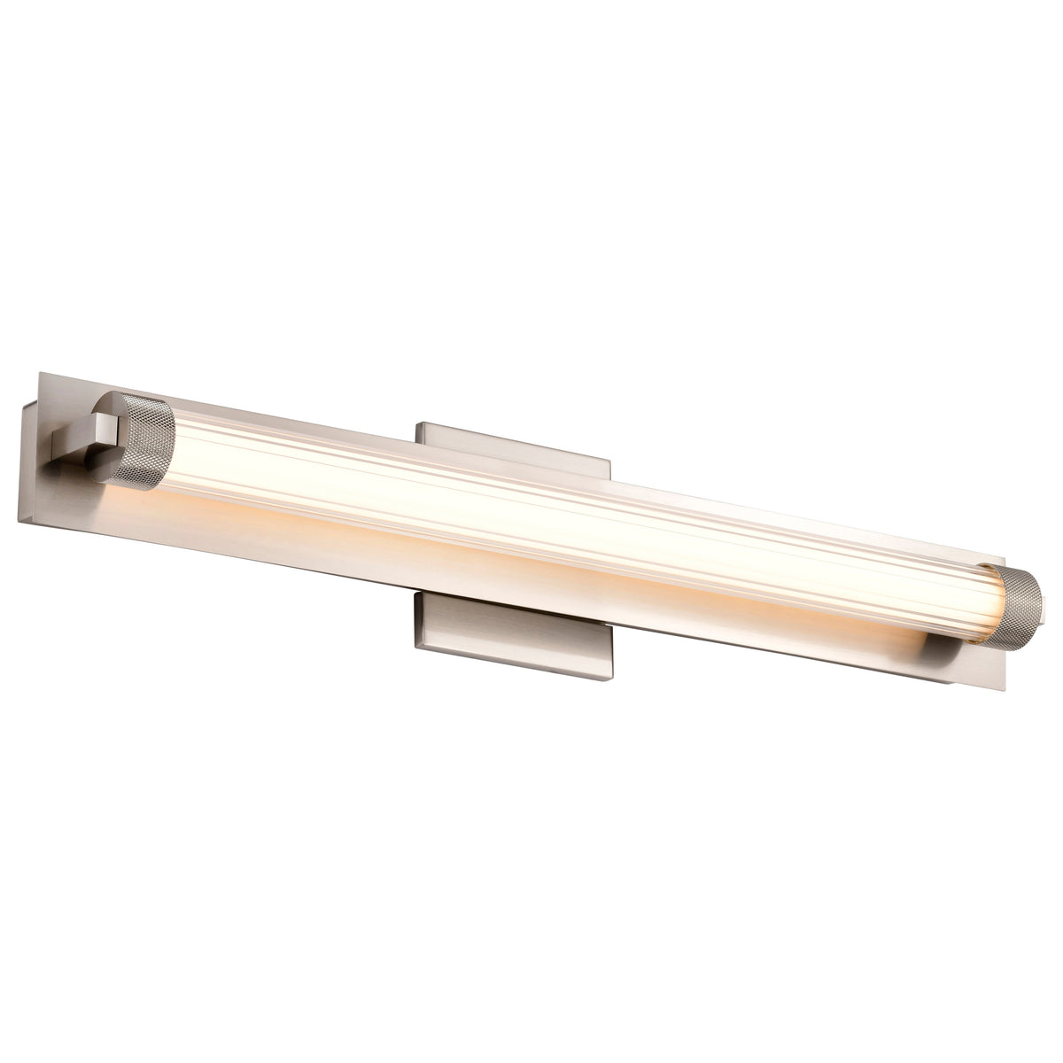 Larissa - 24 Inch LED Vanity - 3000K CCT - Brushed Nickel Finish - Opaque Glass