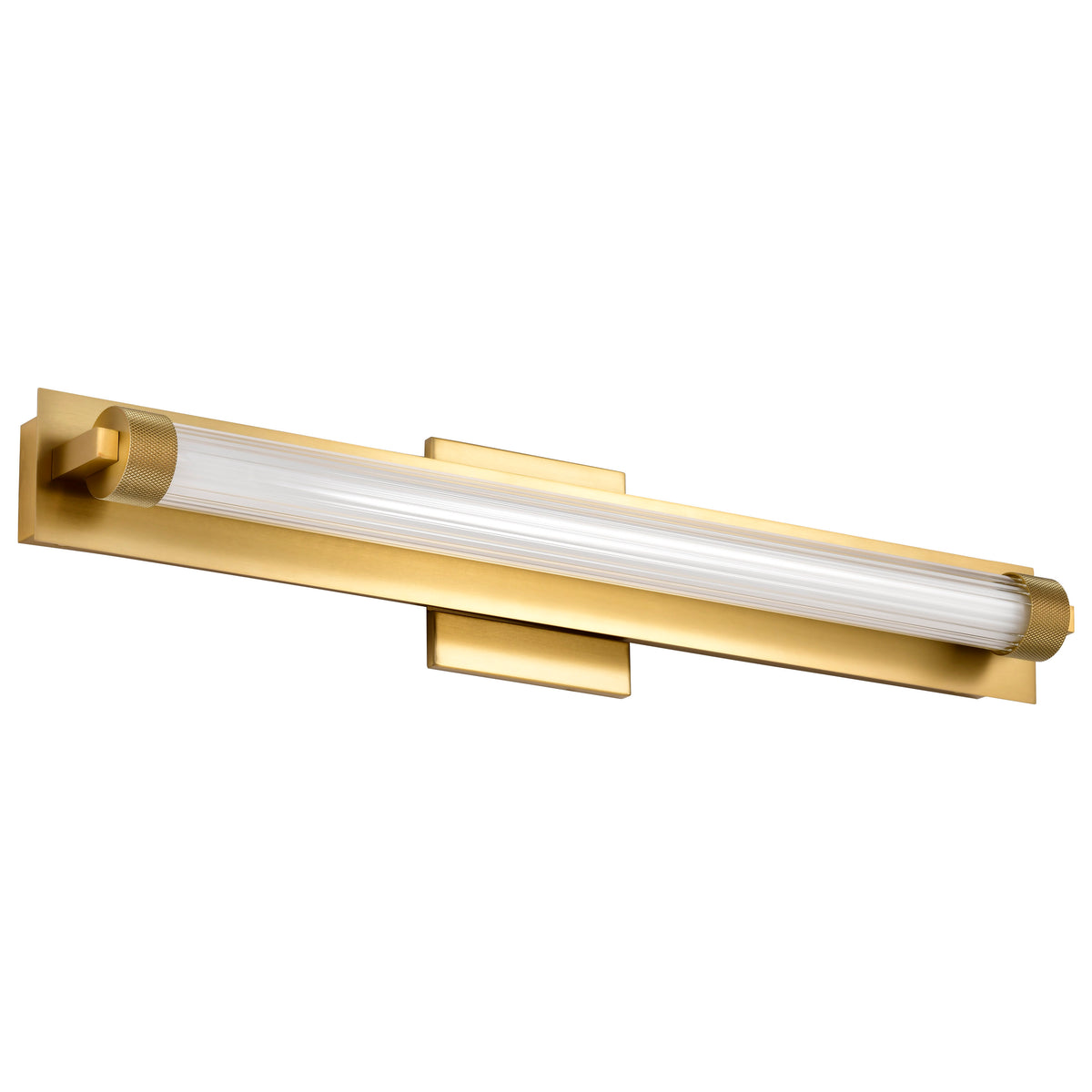 Larissa - 24 Inch LED Vanity - 3000K CCT - Vintage Brass Finish - Opaque Glass