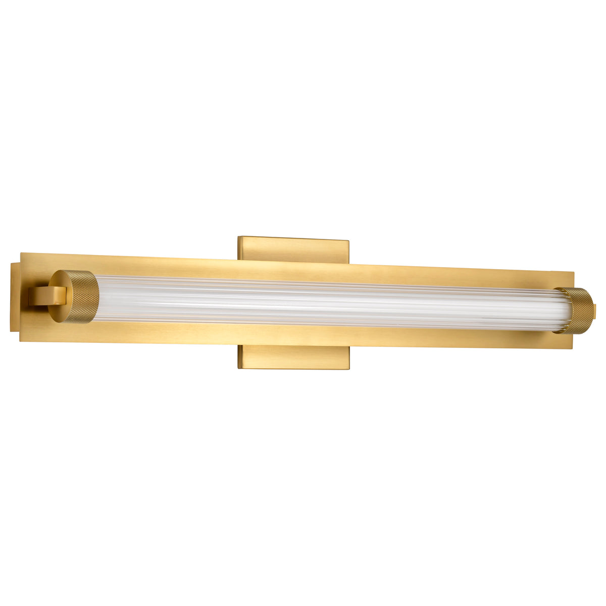 Larissa - 24 Inch LED Vanity - 3000K CCT - Vintage Brass Finish - Opaque Glass
