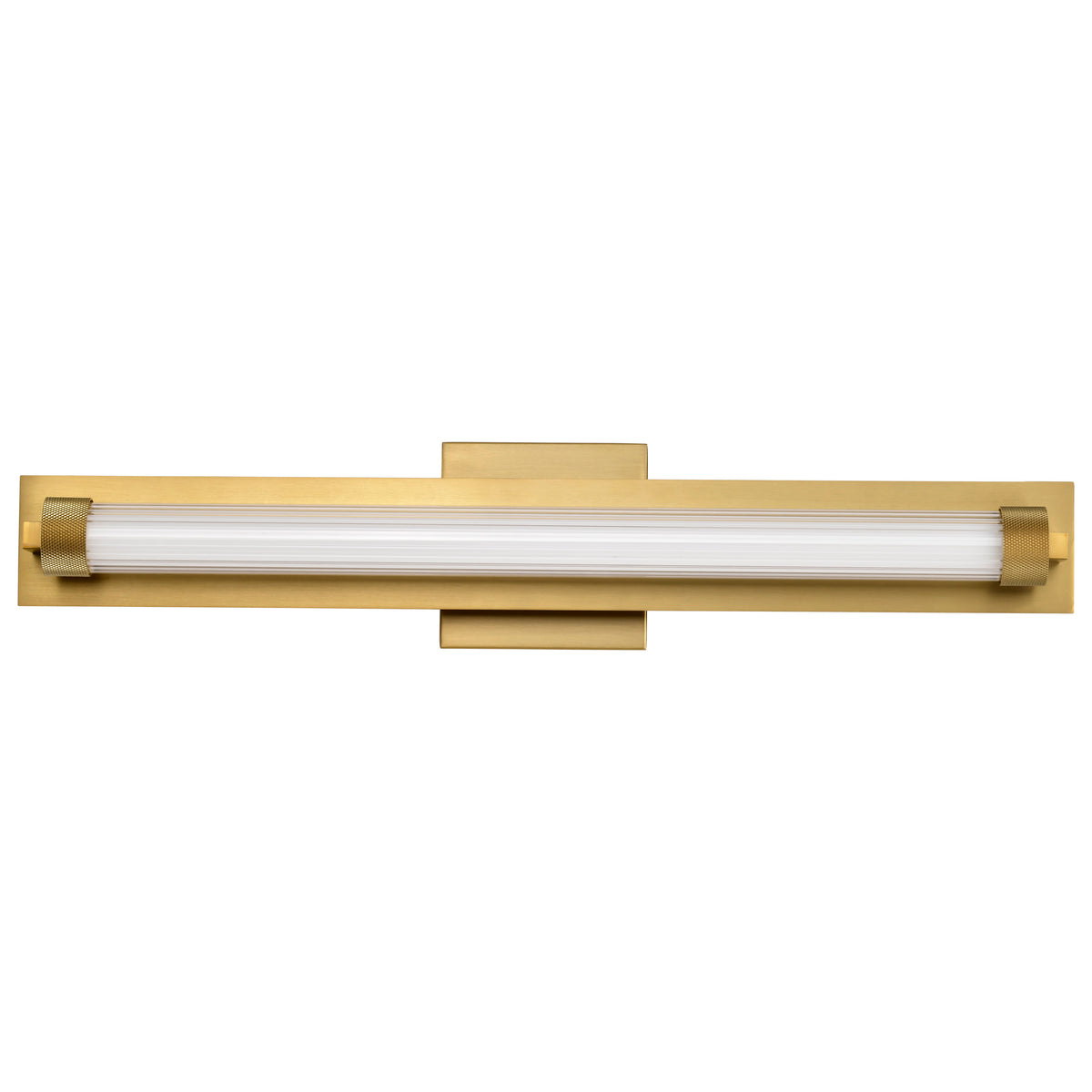 Larissa - 24 Inch LED Vanity - 3000K CCT - Vintage Brass Finish - Opaque Glass