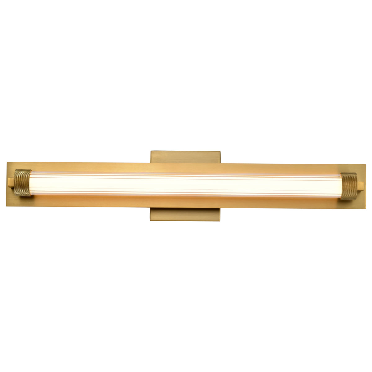 Larissa - 24 Inch LED Vanity - 3000K CCT - Vintage Brass Finish - Opaque Glass