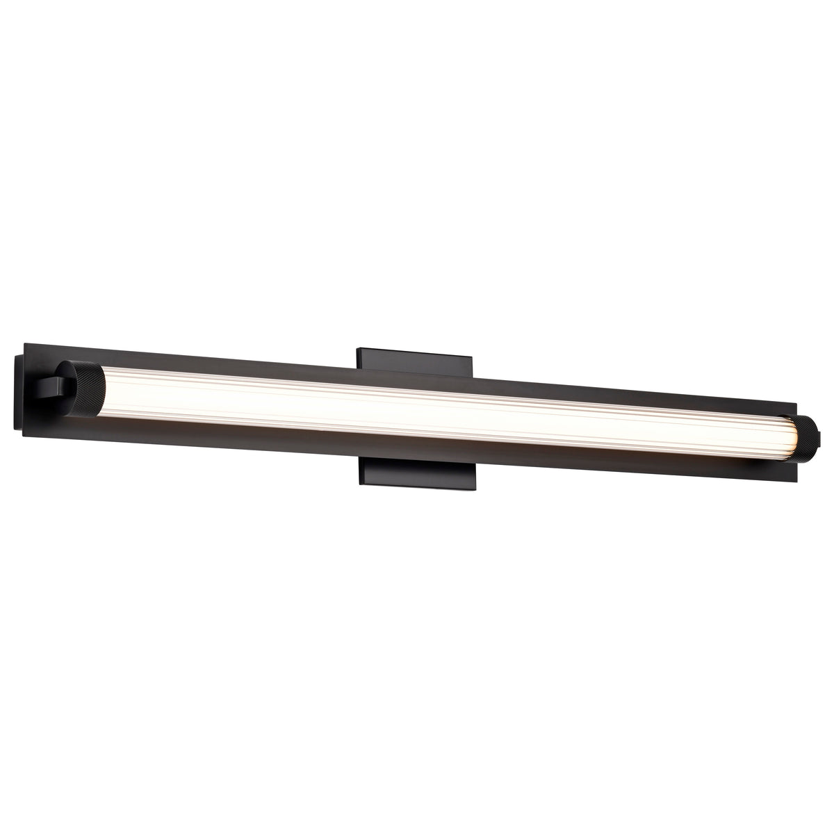 Larissa - 32 Inch LED Vanity - 3000K CCT - Black Finish - Opaque Glass