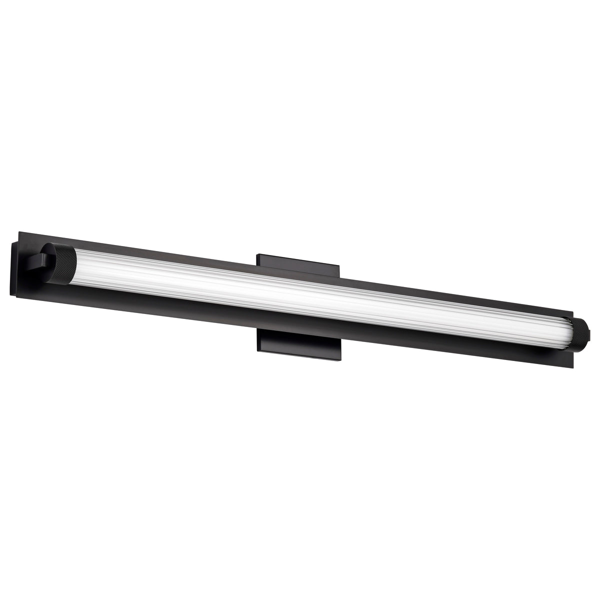 Larissa - 32 Inch LED Vanity - 3000K CCT - Black Finish - Opaque Glass