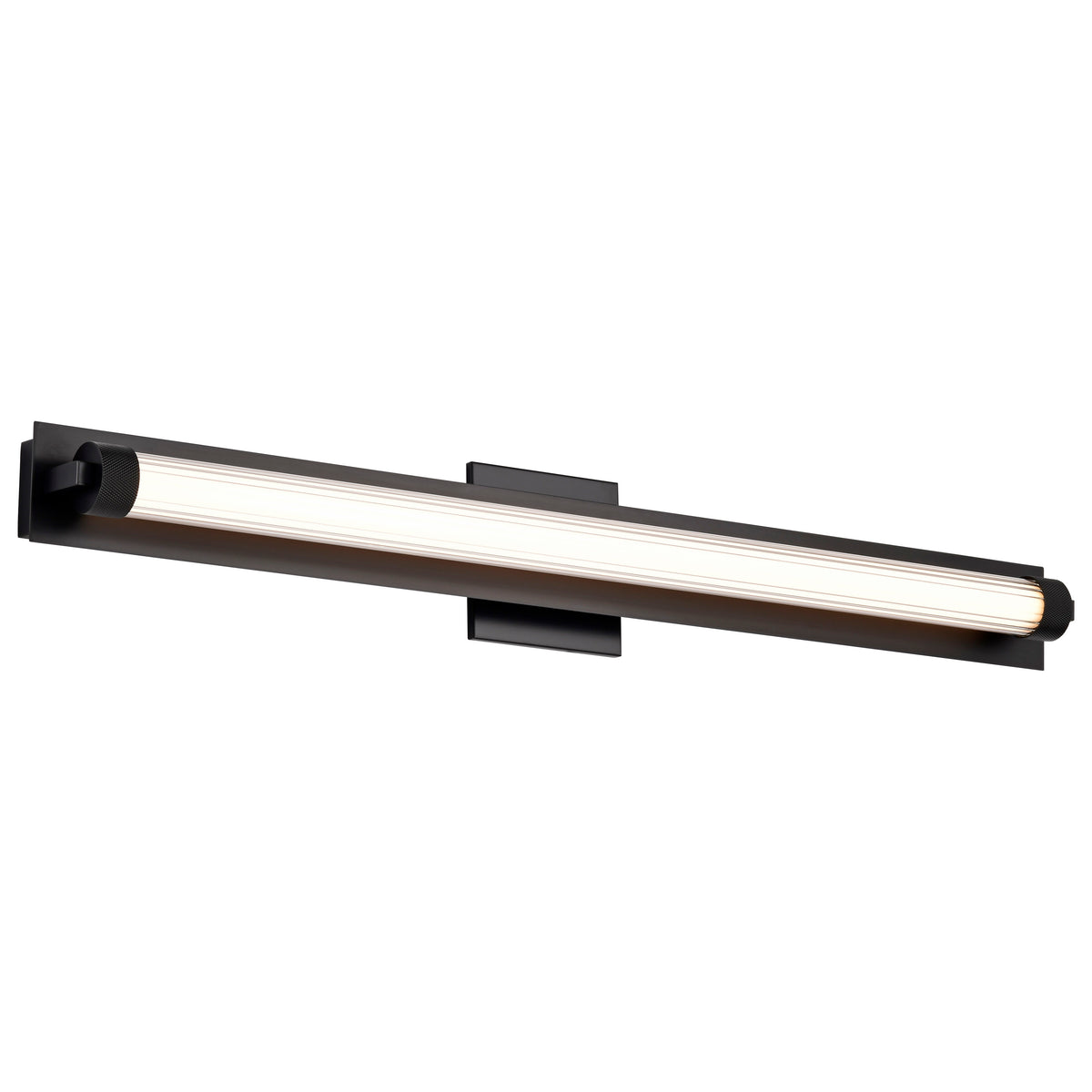 Larissa - 32 Inch LED Vanity - 3000K CCT - Black Finish - Opaque Glass