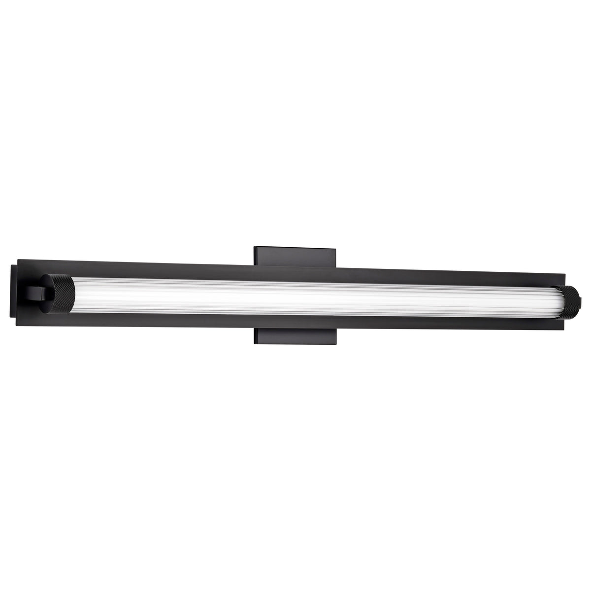 Larissa - 32 Inch LED Vanity - 3000K CCT - Black Finish - Opaque Glass