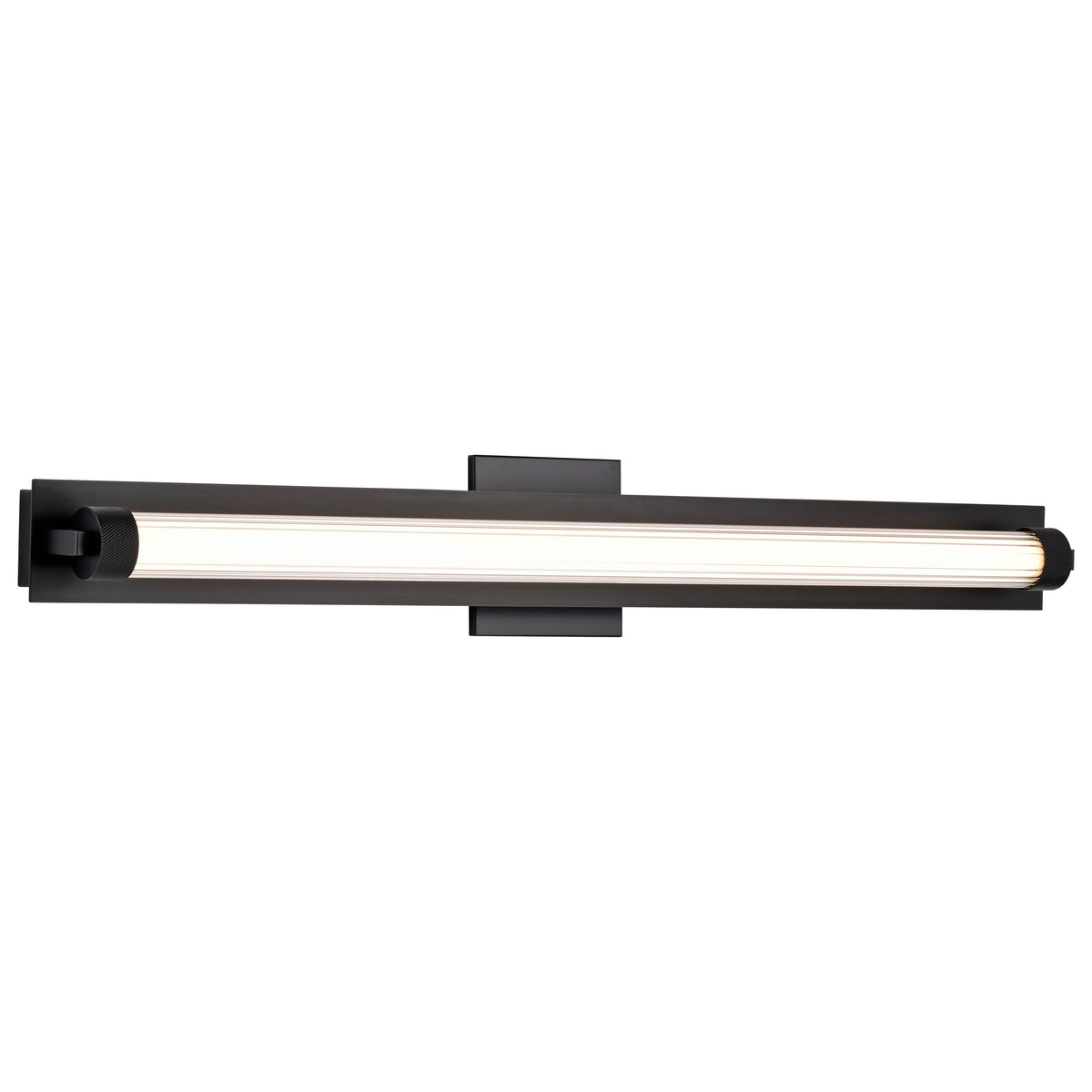 Larissa - 32 Inch LED Vanity - 3000K CCT - Black Finish - Opaque Glass