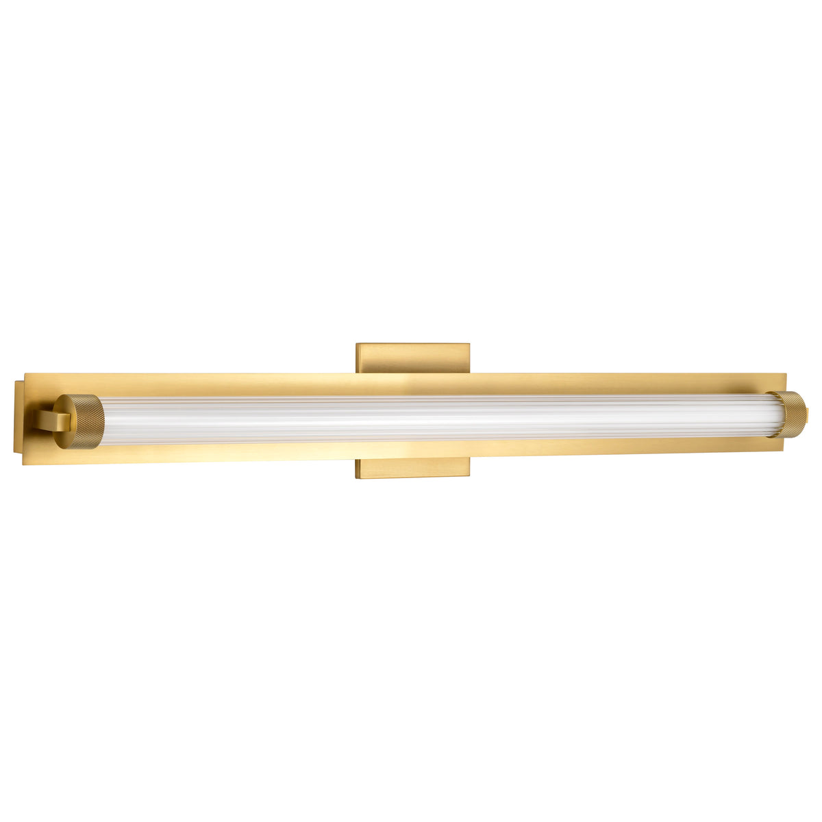 Larissa - 32 Inch LED Vanity - 3000K CCT - Vintage Brass Finish - Opaque Glass