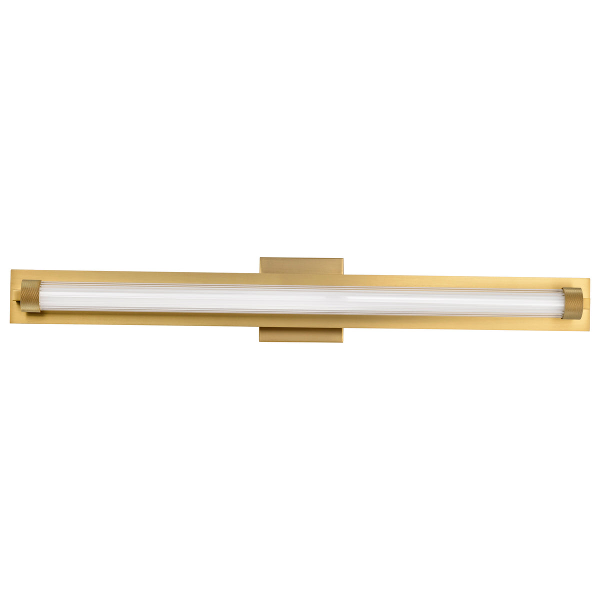 Larissa - 32 Inch LED Vanity - 3000K CCT - Vintage Brass Finish - Opaque Glass
