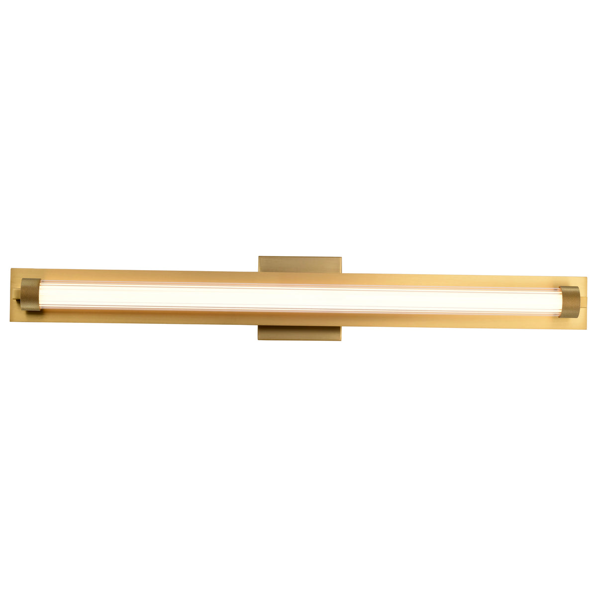 Larissa - 32 Inch LED Vanity - 3000K CCT - Vintage Brass Finish - Opaque Glass