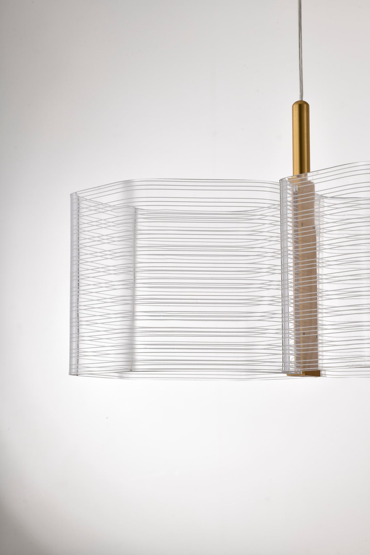 Kenzo - LED 2 Light Mini Pendant - Polished Anodized Bronze Finish - Light Guide Panel