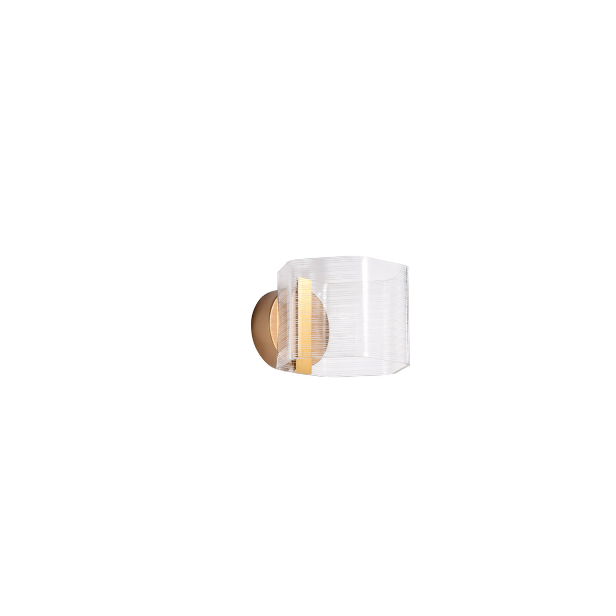 Kenzo - LED 1 Light Wall Sconce - Polished Anodized Bronze Finish - Light Guide Panel