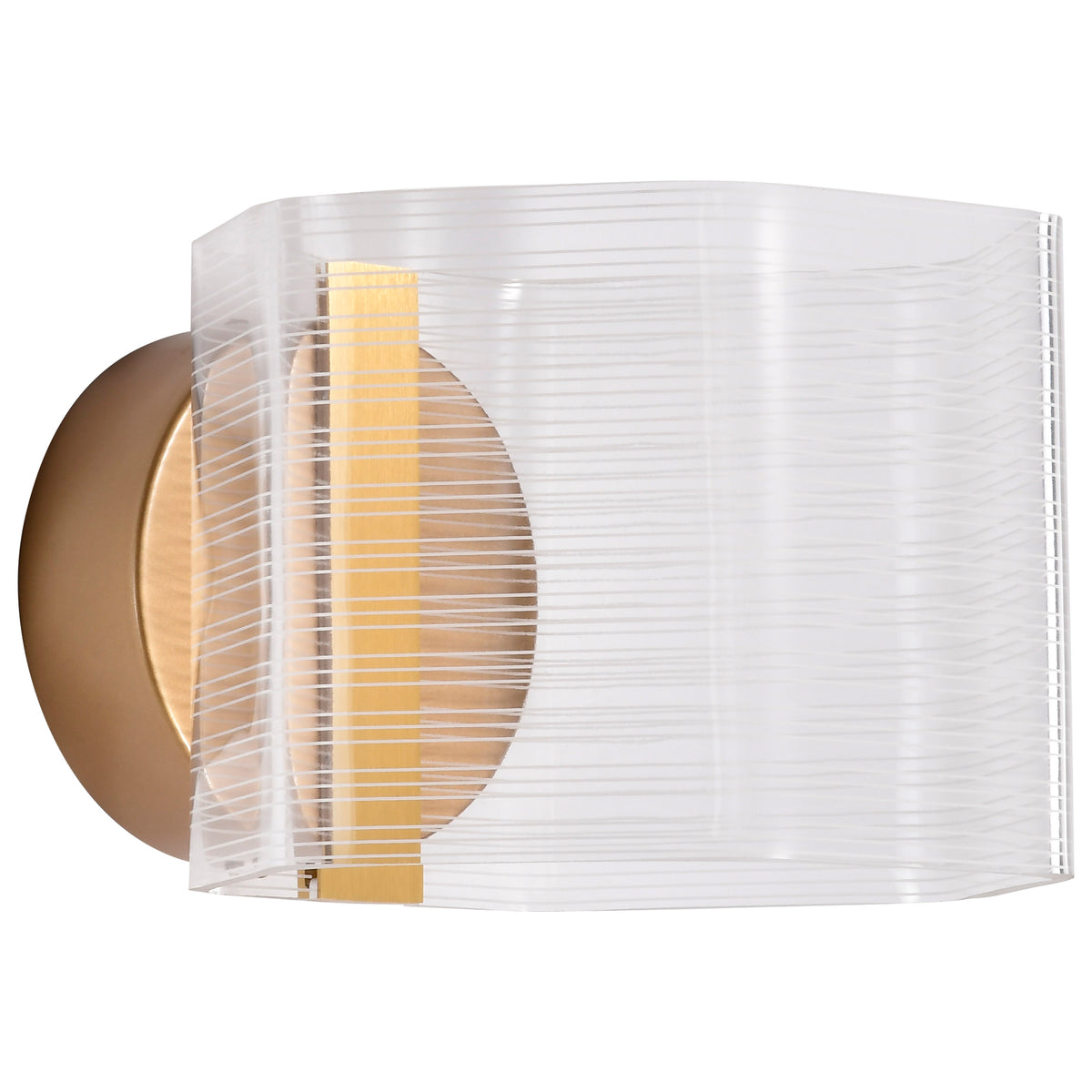 Kenzo - LED 1 Light Wall Sconce - Polished Anodized Bronze Finish - Light Guide Panel