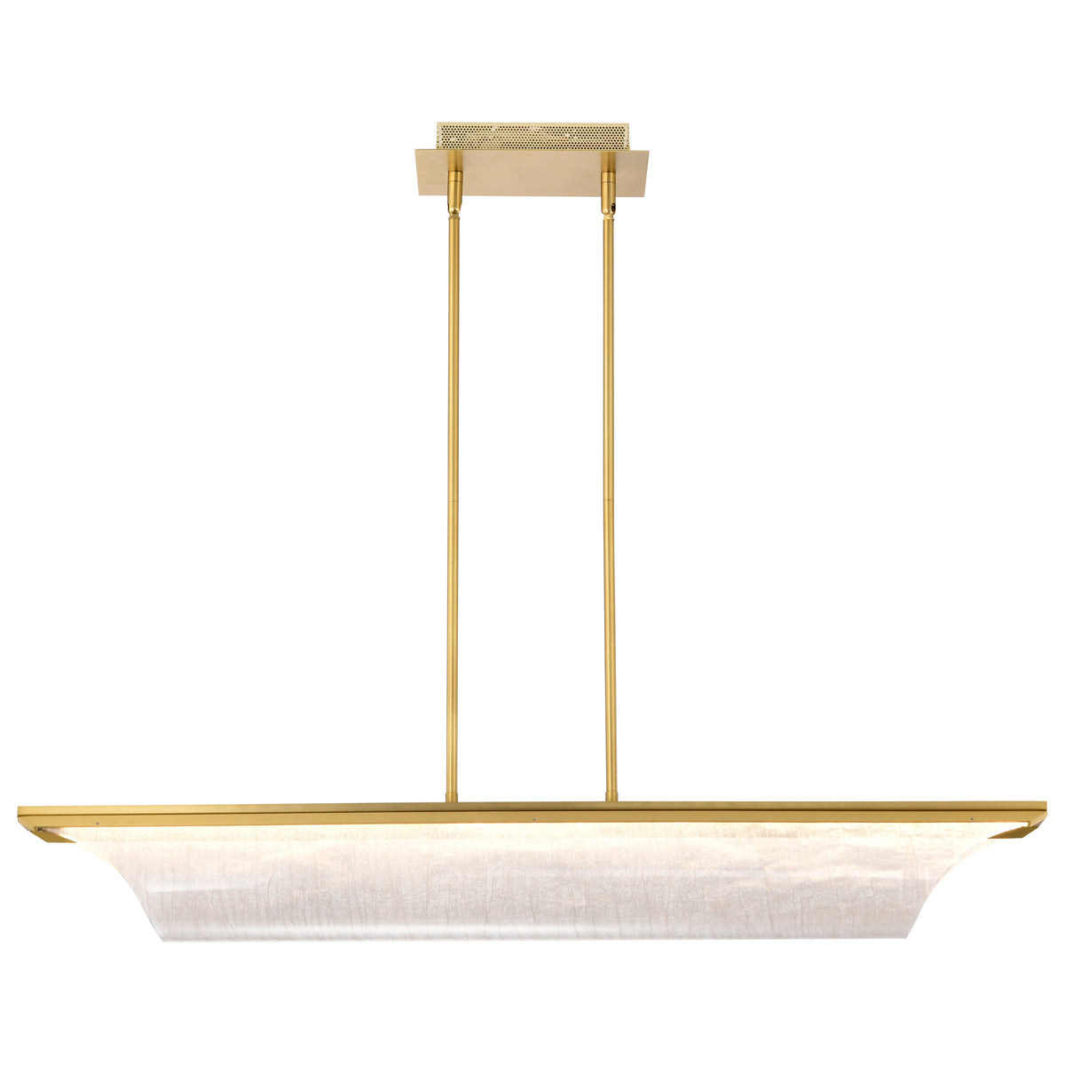 Idris - LED Island Pendant - Vintage Brass Finish - Light Guide Panels