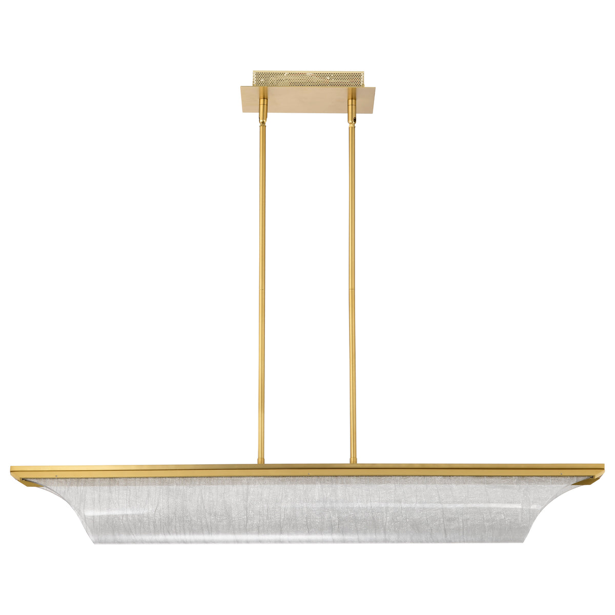 Idris - LED Island Pendant - Vintage Brass Finish - Light Guide Panels