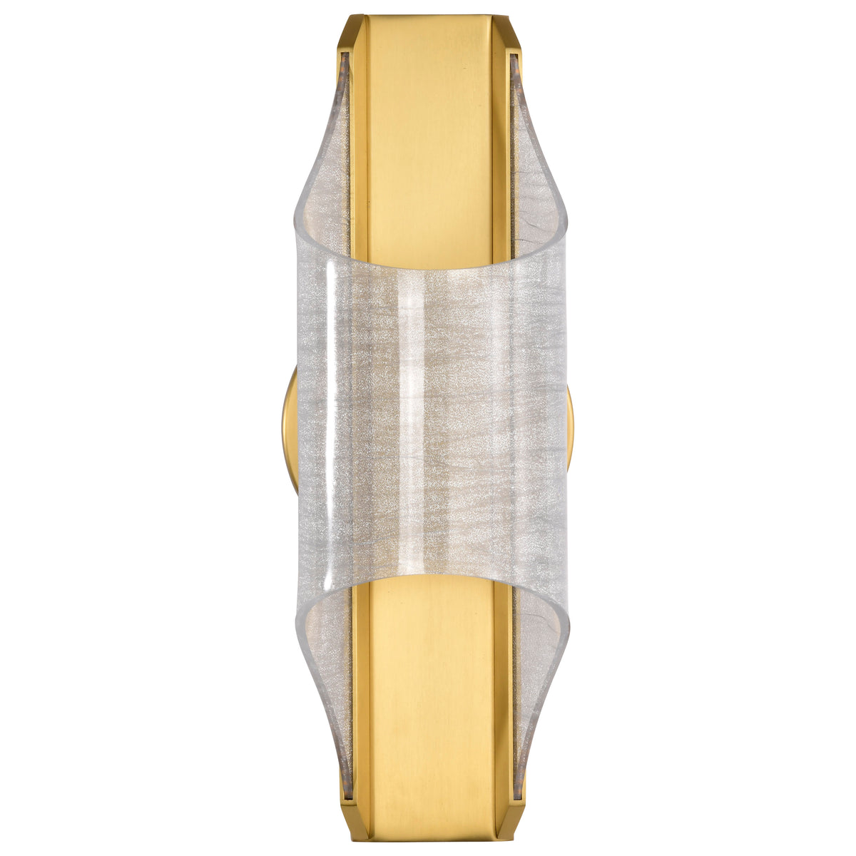 Idris - LED 1 Light Wall Sconce - Vintage Brass Finish - Light Guide Panels