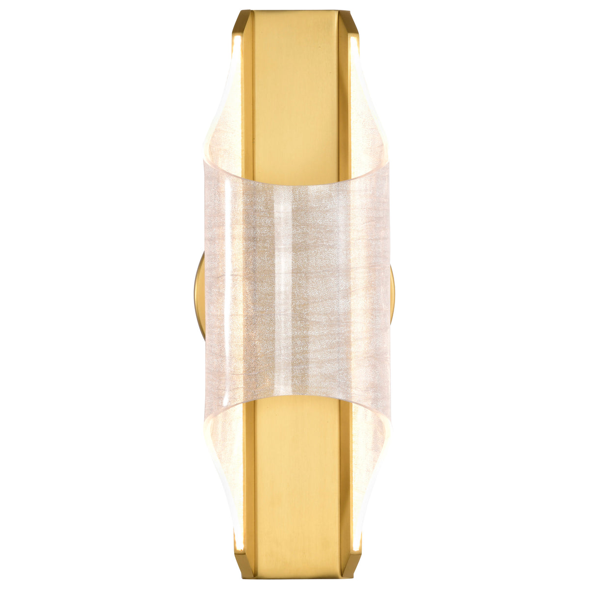 Idris - LED 1 Light Wall Sconce - Vintage Brass Finish - Light Guide Panels