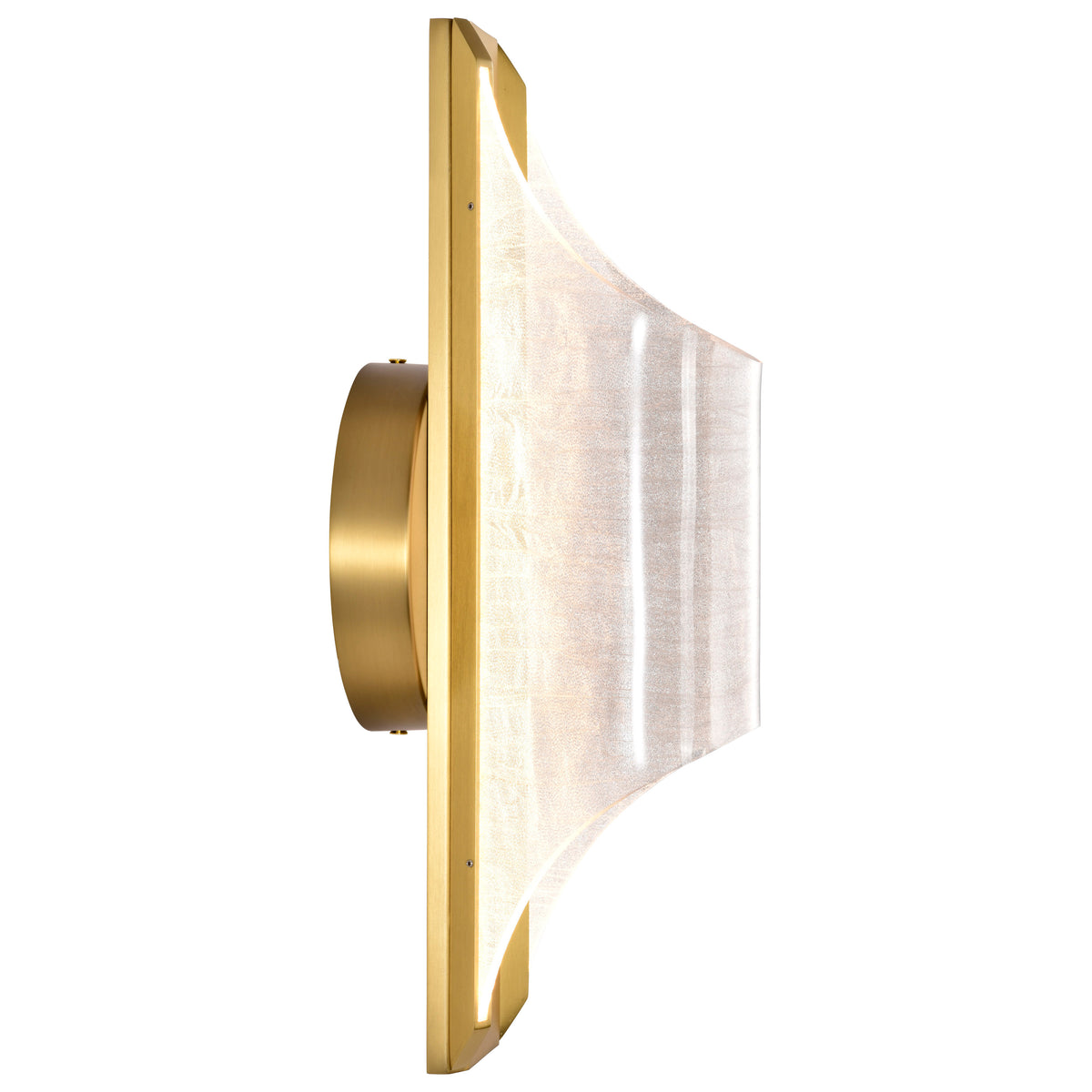 Idris - LED 1 Light Wall Sconce - Vintage Brass Finish - Light Guide Panels