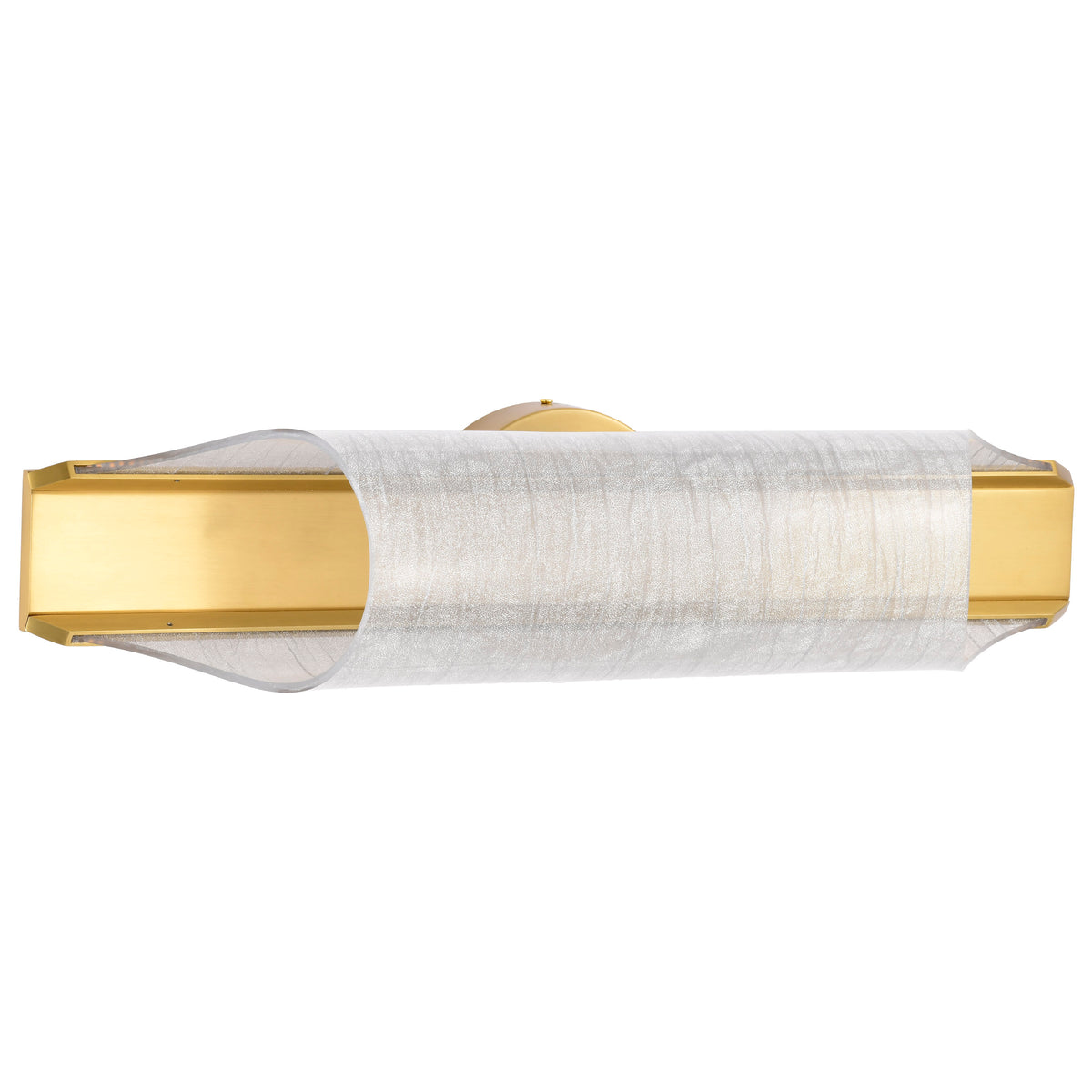 Idris - LED 3 Light Wall Sconce - Vintage Brass Finish - Light Guide Panels