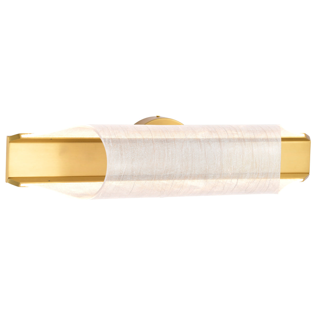 Idris - LED 3 Light Wall Sconce - Vintage Brass Finish - Light Guide Panels