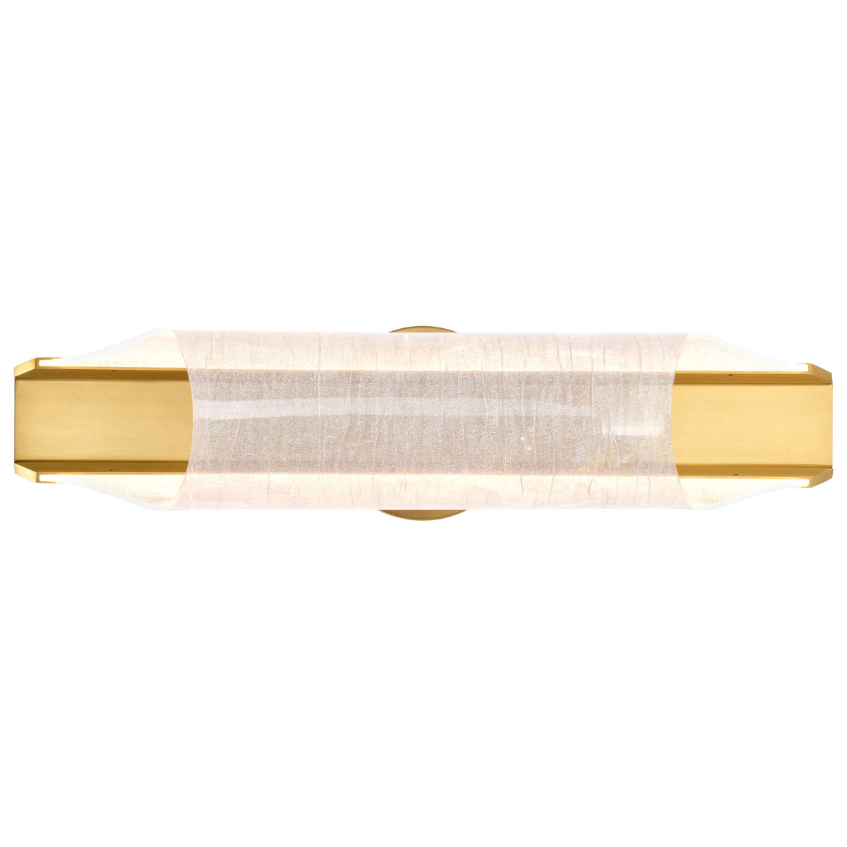 Idris - LED 3 Light Wall Sconce - Vintage Brass Finish - Light Guide Panels