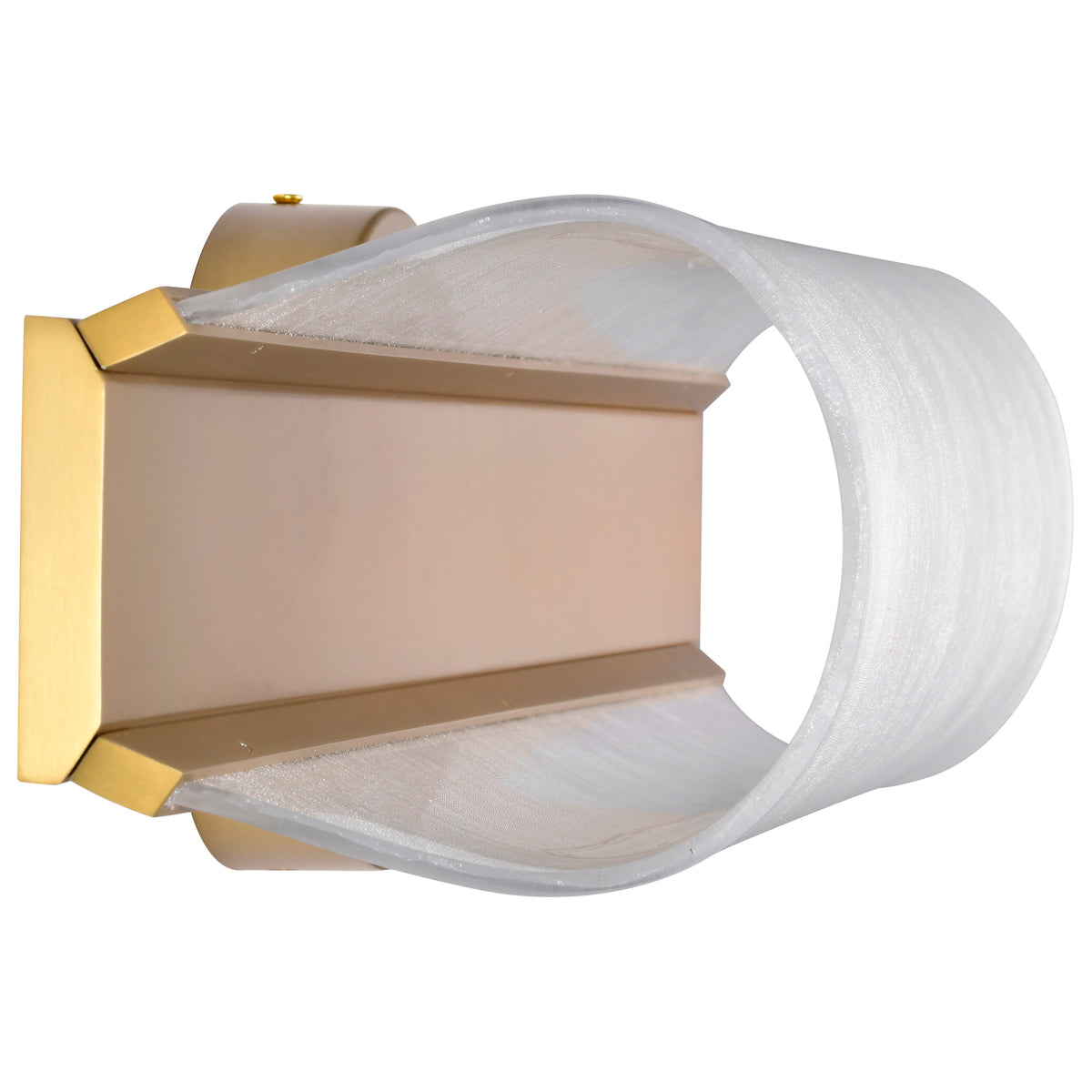 Idris - LED 3 Light Wall Sconce - Vintage Brass Finish - Light Guide Panels
