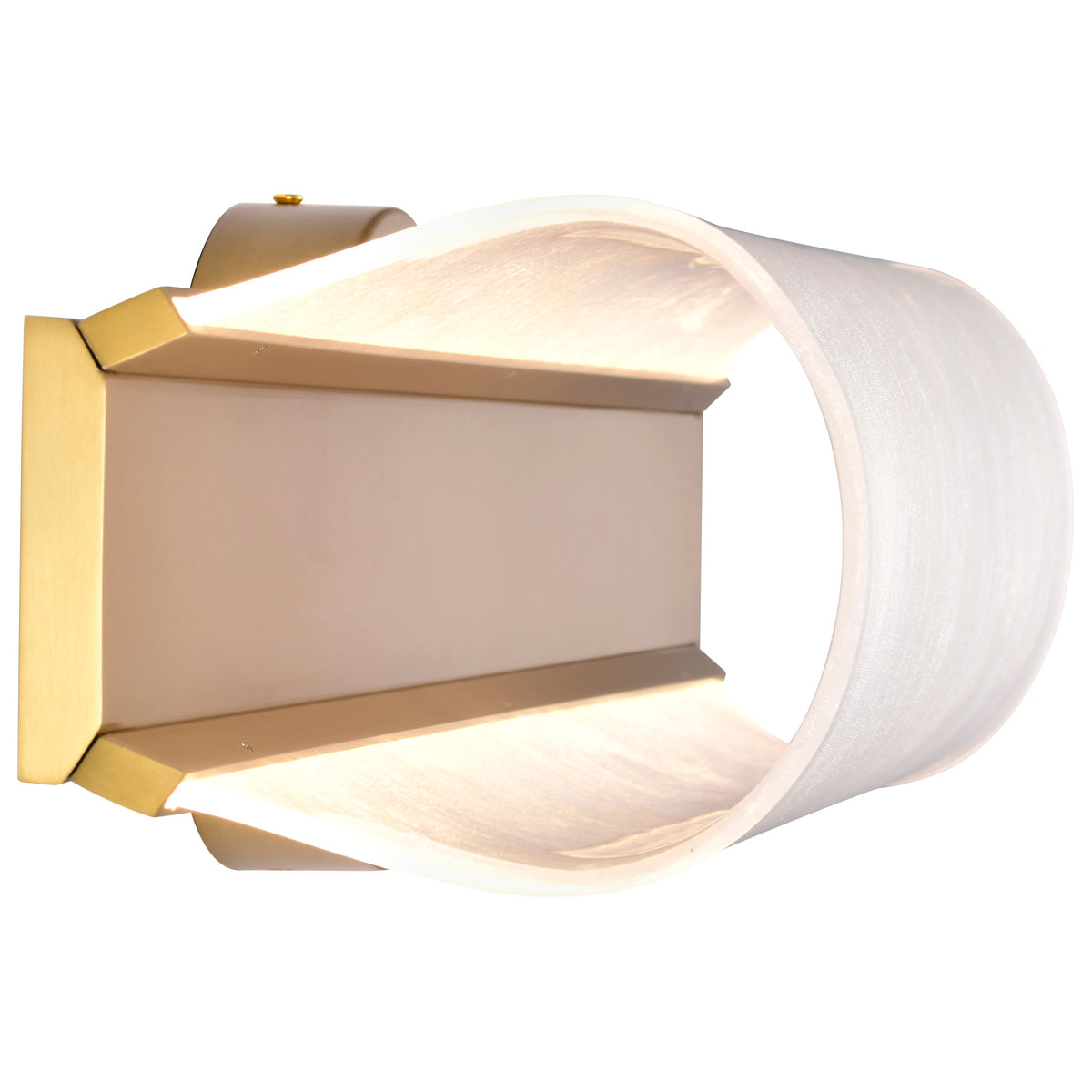 Idris - LED 3 Light Wall Sconce - Vintage Brass Finish - Light Guide Panels